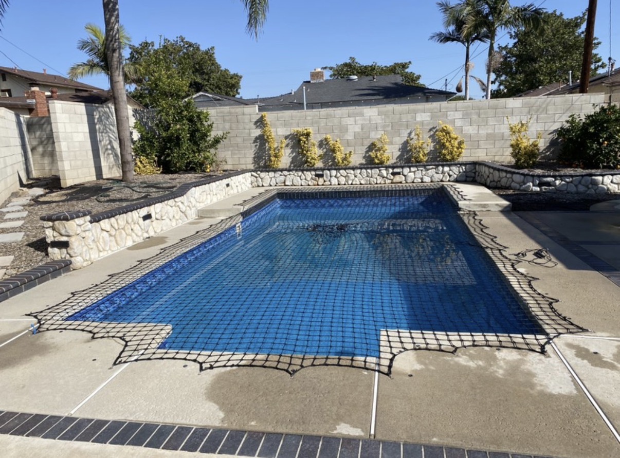 Luxury pool with safety fence